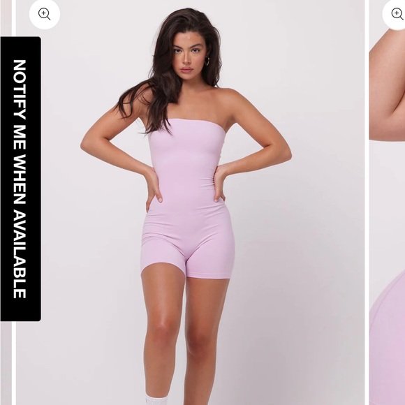 SOLD OUT SASKI BANDEAU BODYSUIT IN LILAC TROPICANA COLLECTION - Picture 1 of 2